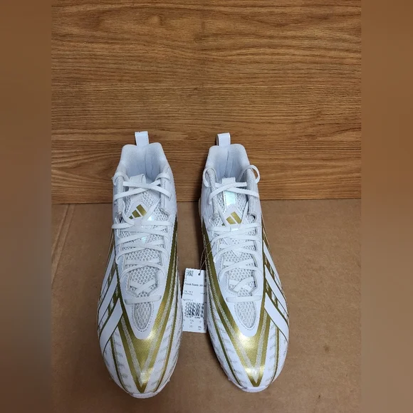 Adidas Freak Spark MD 23 White/Gold Football Cleats Men Size 13 NWT - Picture 4 of 9